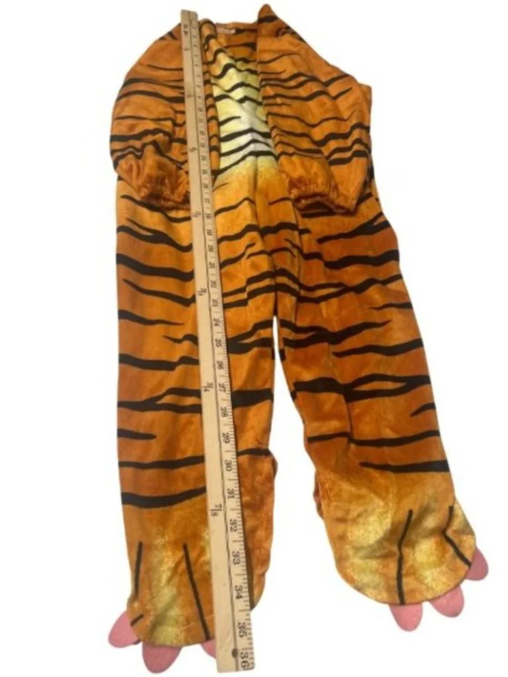 Lil Tiger Plush Jumpsuit Costume With Hood & Mitts - Size XL (4-6 Years)